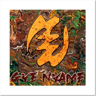 Adinkra symbol Gye Nyame, bright abstract art Posters and Art